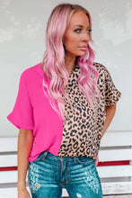 Load image into Gallery viewer, Perry Pink &amp; Leopard Blouse no
