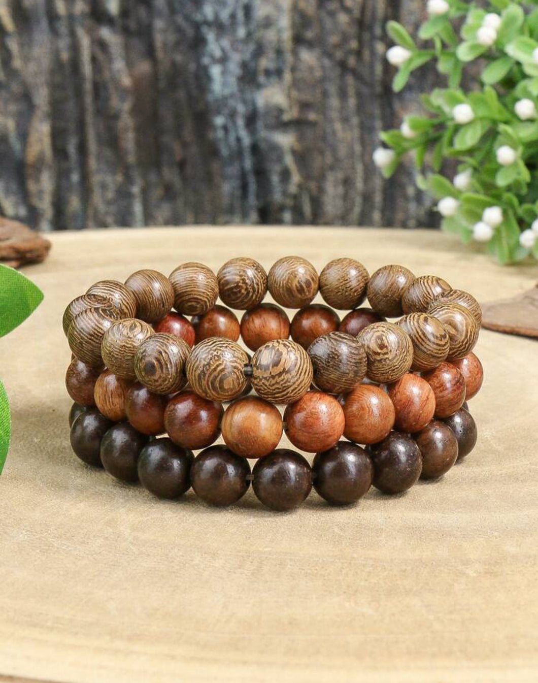 Vintage Wooden Beaded Bracelet