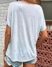 Load image into Gallery viewer, Posey Pink &amp; Gray Tee
