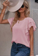 Load image into Gallery viewer, Presley Pink Ruffle Blouse
