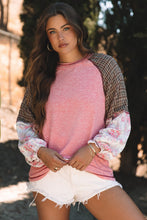 Load image into Gallery viewer, Fanny Fushia Mixed Print Ribbed Knit Patchwork

