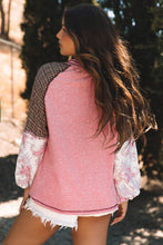 Load image into Gallery viewer, Fanny Fushia Mixed Print Ribbed Knit Patchwork
