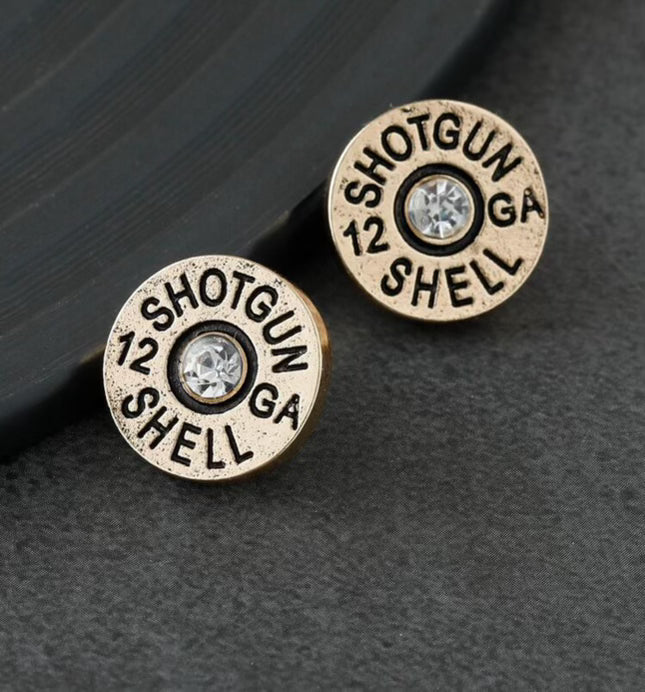 Shotgun Shell Stud Earring