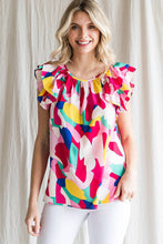 Load image into Gallery viewer, Mae Multicolor Abstract Blouse
