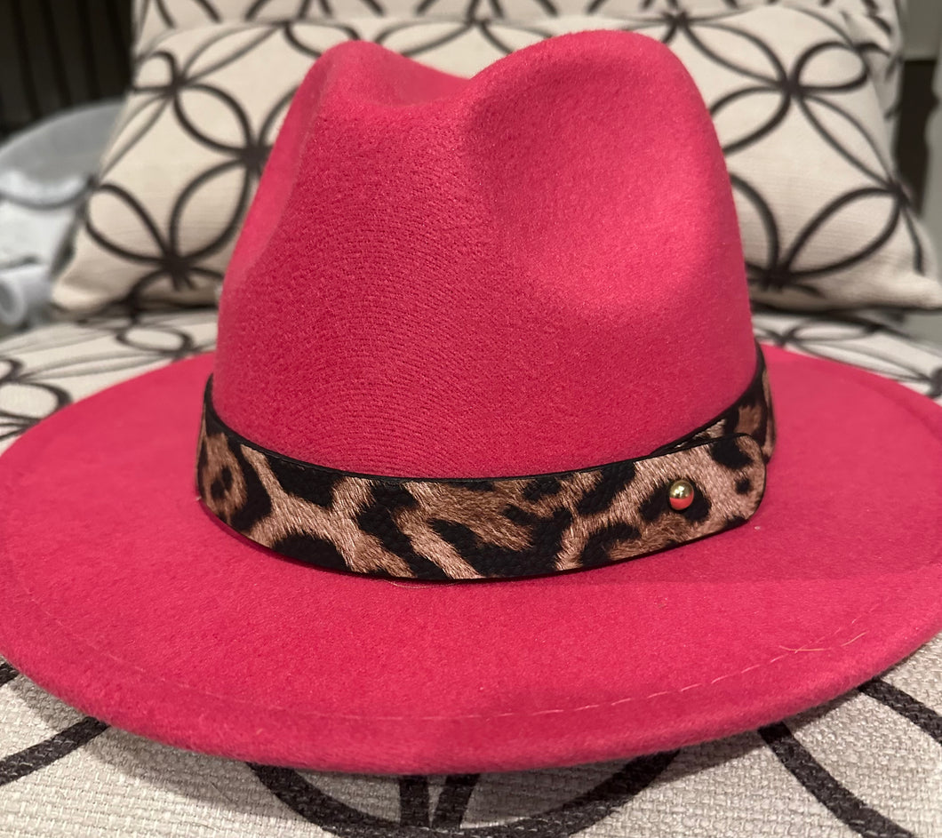 Hot Pink Fedora Hat