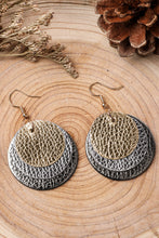 Load image into Gallery viewer, Lucy Leather Triple Layer Earrings
