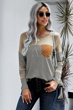 Load image into Gallery viewer, Penny Pinstripe Patch Pocket Top
