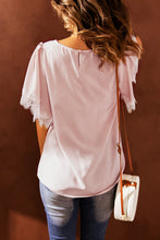 Load image into Gallery viewer, Liv Lace Flutter Sleeve Top
