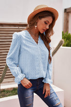 Load image into Gallery viewer, Betty Blue Swiss Dot Lace Blouse
