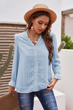 Load image into Gallery viewer, Betty Blue Swiss Dot Lace Blouse
