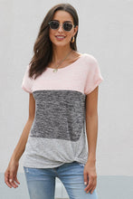 Load image into Gallery viewer, Cassie Colorblock Twist Tee
