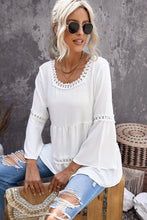 Load image into Gallery viewer, Wynona White Crochet 3/4 Flared Sleeve
