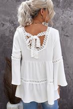 Load image into Gallery viewer, Wynona White Crochet 3/4 Flared Sleeve
