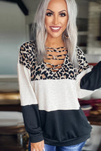 Load image into Gallery viewer, Leyla Leopard Color Block Top
