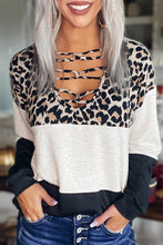 Load image into Gallery viewer, Leyla Leopard Color Block Top
