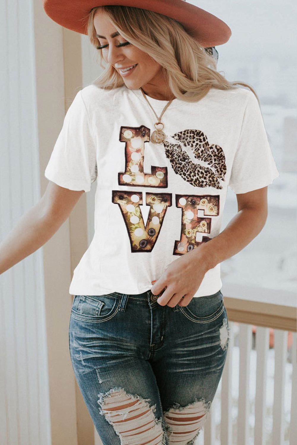 Lylah Love Letter Print Tee