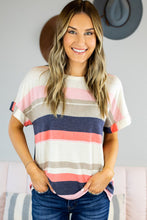 Load image into Gallery viewer, Sadie Striped Cotton Blend Tee
