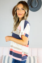 Load image into Gallery viewer, Sadie Striped Cotton Blend Tee
