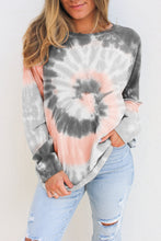 Load image into Gallery viewer, Tess Tie Dye Grey Sweatshirt
