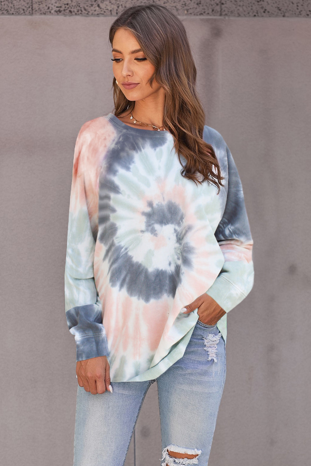 Tatum Tie-Dye Blue Sweatshirt