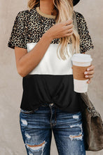 Load image into Gallery viewer, Clara Colorblock Leopard Tee
