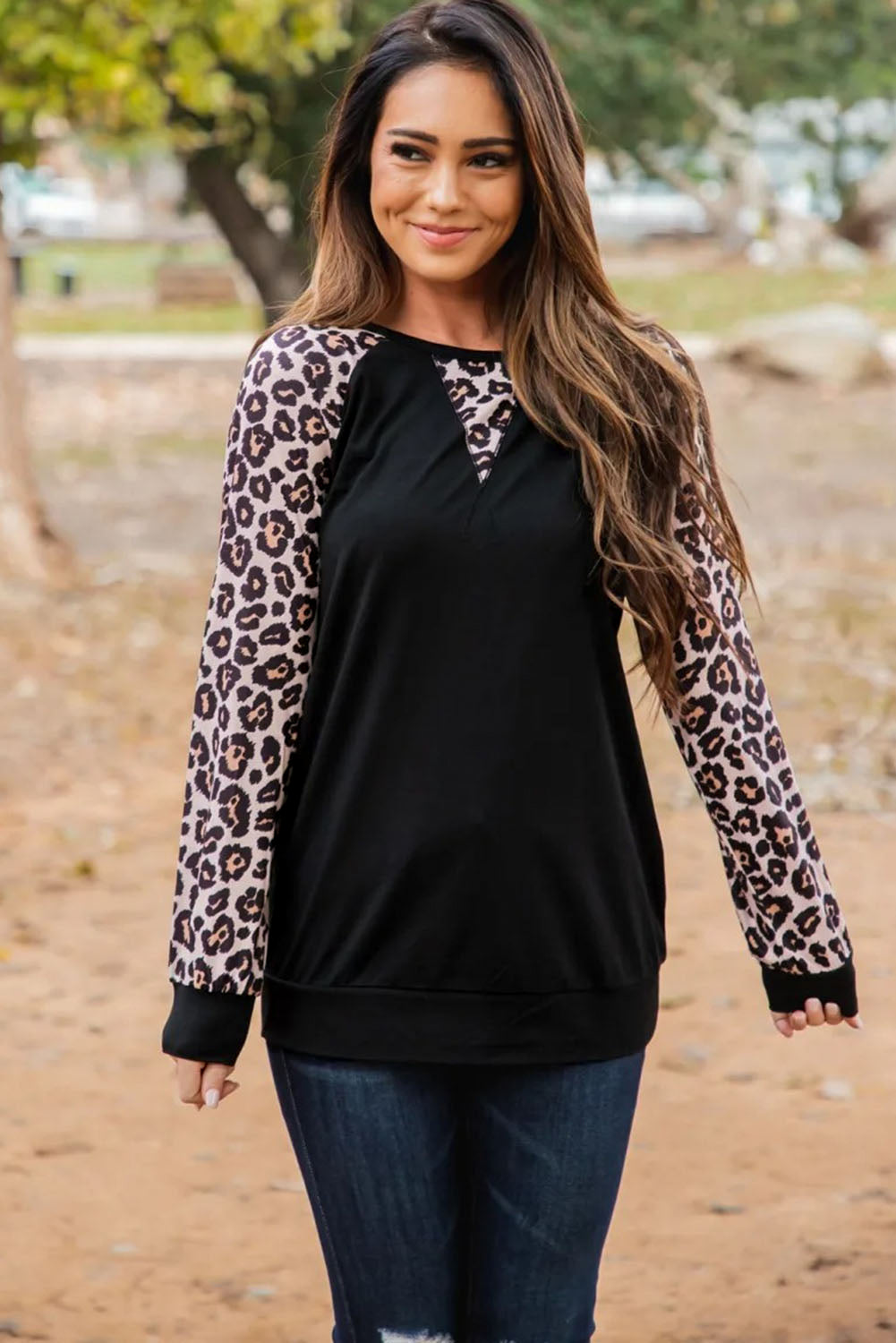 Laiken Leopard Long Sleeve Top