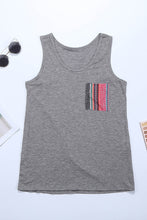 Load image into Gallery viewer, Alexa Aztec Grey Pocket Tank
