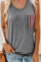 Load image into Gallery viewer, Alexa Aztec Grey Pocket Tank
