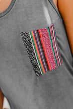 Load image into Gallery viewer, Alexa Aztec Grey Pocket Tank
