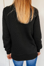 Load image into Gallery viewer, Brooke Black Quilted Sweatshirt
