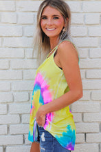 Load image into Gallery viewer, Candi Colorful Tie Dye Strappy Crossed Tank
