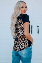 Load image into Gallery viewer, Lillian Leopard Printed Splicing Tee
