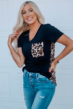 Load image into Gallery viewer, Lillian Leopard Printed Splicing Tee
