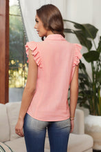 Load image into Gallery viewer, Rosalie Ruffled Button Linen Shirt
