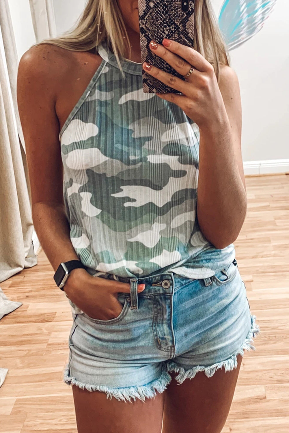 Carly Camo Tank Top