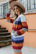 Load image into Gallery viewer, Maggie Multi-color Striped Pocket Cardigan
