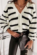 Load image into Gallery viewer, Sophie Striped Buttoned Knitted Sweater
