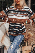 Load image into Gallery viewer, Sammy Striped Sweater with Fringe
