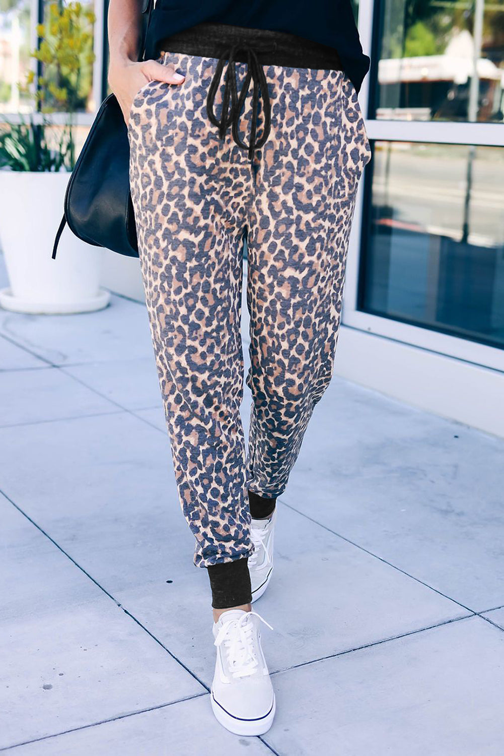 Leah Leopard Print Joggers