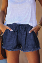 Load image into Gallery viewer, Demi Dark Blue Denim Shorts
