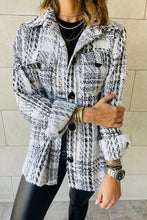 Load image into Gallery viewer, Willa White Plaid Pocketed Shirt Shacket
