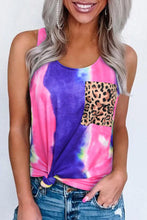 Load image into Gallery viewer, Tyla Tie Dye Leopard Pocket Tank
