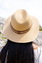 Load image into Gallery viewer, Padre Island Straw Fedora Hat Beige
