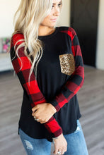 Load image into Gallery viewer, Silvia Sequined Pocket Plaid Top
