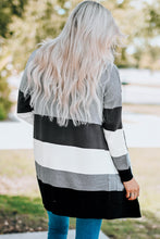 Load image into Gallery viewer, Gia Grey Open Colorblock Cardigan
